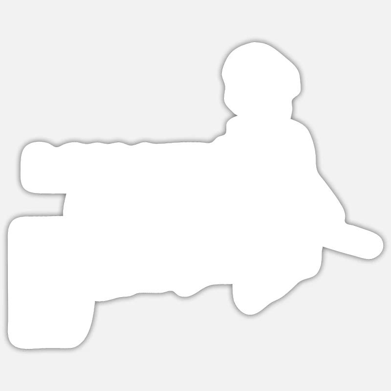 E-Scooter E-Roller Scooter - Sticker Größe S (10 x 10 cm) - Mattweiß