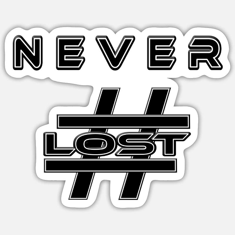 NEVER Hashtag LOST Contest Winners Exchange Sticker size S (10 x 10 cm)