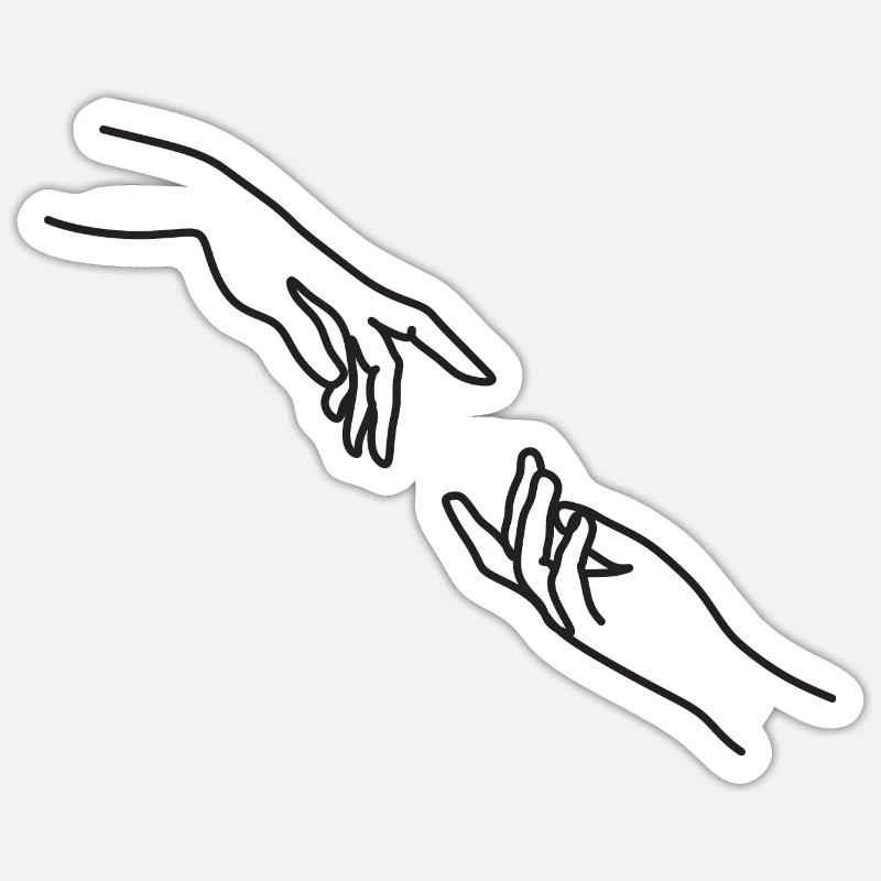 Conception à la main - Sticker taille S (10 x 10 cm) - blanc mat