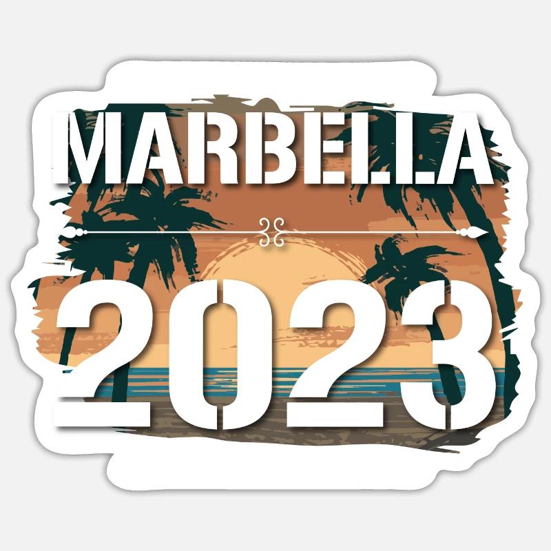 Marbella 2023 - Sticker taille S (10 x 10 cm) - blanc mat