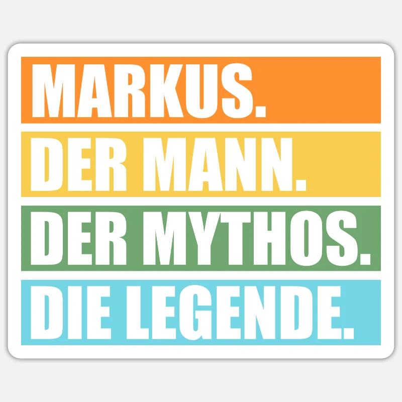 Markus - Sticker taille S (10 x 10 cm) - blanc mat