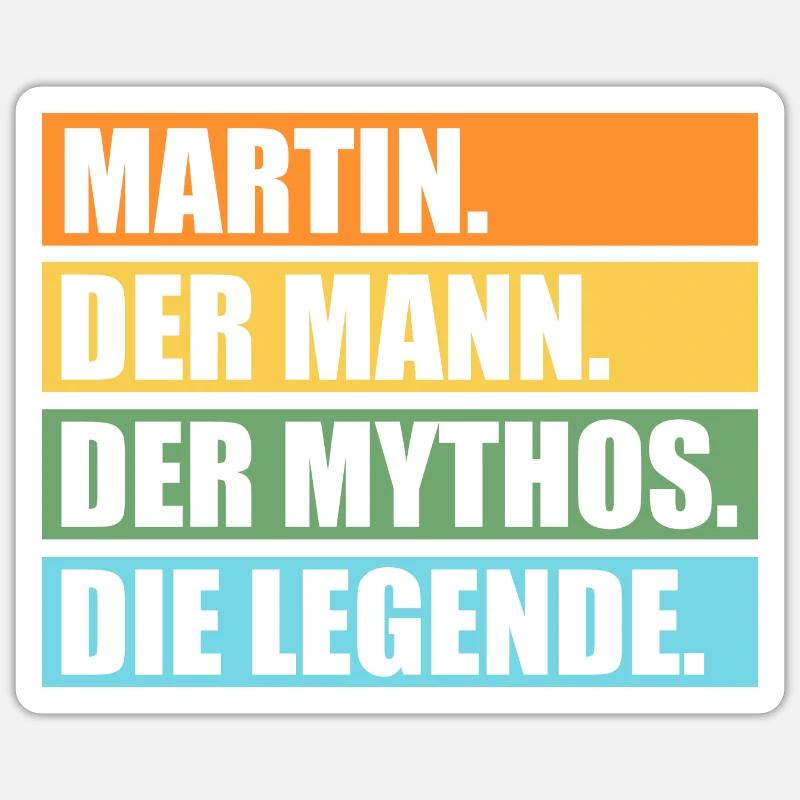 Martin - Sticker size S (10 x 10 cm) - white matte