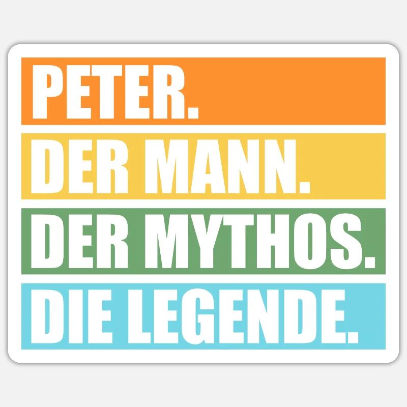 Peter - Sticker Größe S (10 x 10 cm) - Mattweiß