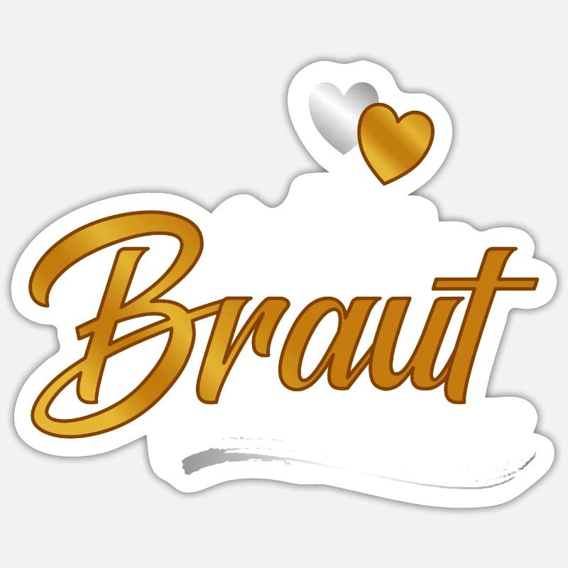Braut Sticker Größe S (10 x 10 cm)