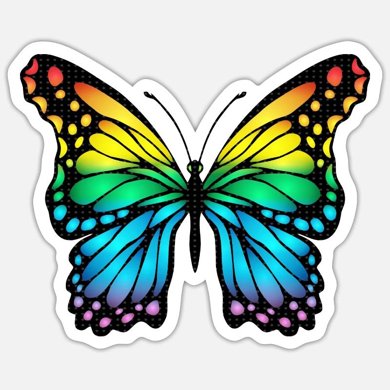 Butterfly - Sticker size S (10 x 10 cm) - white matte
