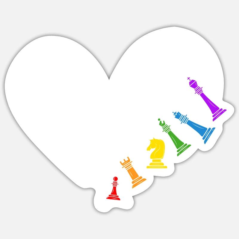 Chess Checkmate Chess player - Sticker size S (10 x 10 cm) - white matte