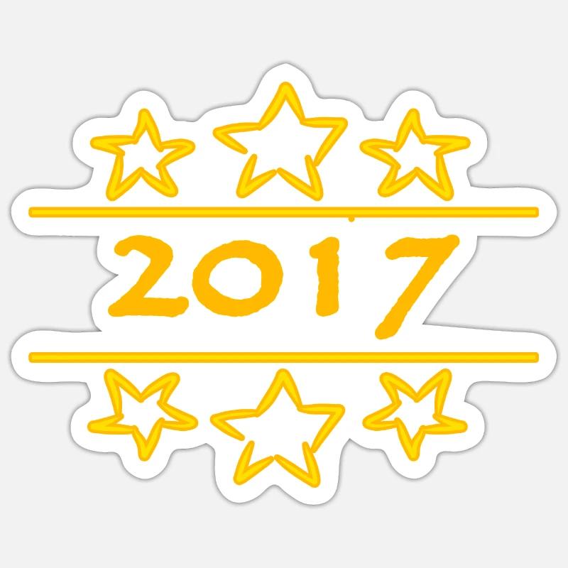 Funny 2017 - Sticker size S (10 x 10 cm) - white matte
