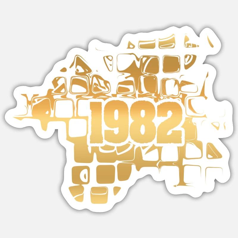 Witzig 1982 - Sticker Größe S (10 x 10 cm) - Mattweiß
