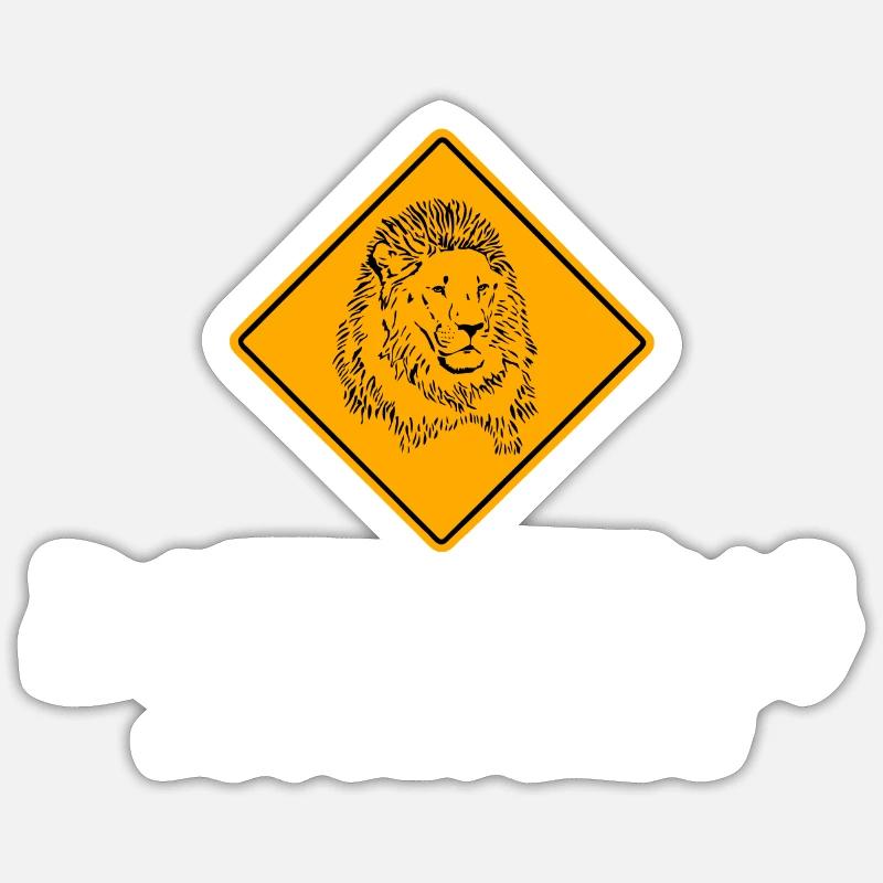 Botswana - Löwe Sticker Größe S (10 x 10 cm)