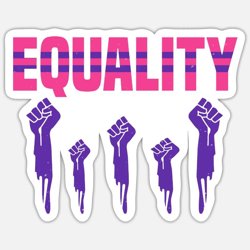 EQUALITY - Sticker size S (10 x 10 cm) - white matte