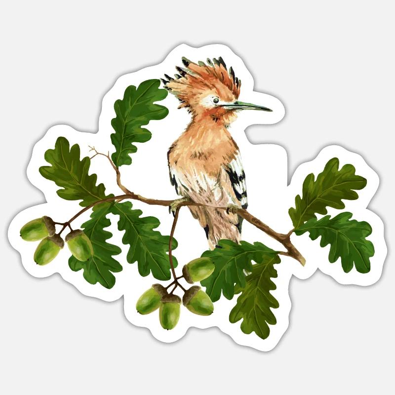 Bunter Vogel Sticker Größe S (10 x 10 cm)