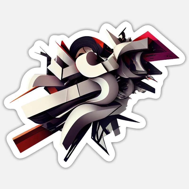 Graffiti Digital Sticker taille S (10 x 10 cm)
