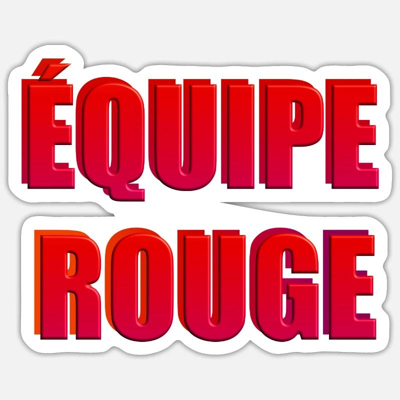 équipe rouge - Sticker taille S (10 x 10 cm) - blanc mat