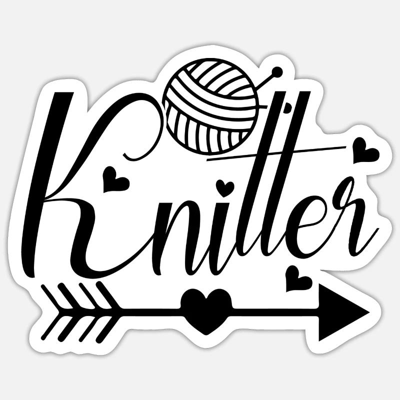Tricot - Rides - Sticker taille S (10 x 10 cm) - blanc mat