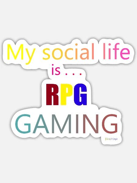 My Social Life is... - Sticker Größe S (10 x 10 cm) - Mattweiß