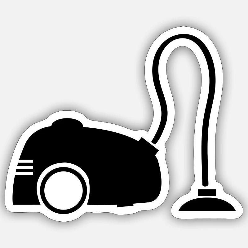 vacuum cleaner - Sticker size S (10 x 10 cm) - white matte