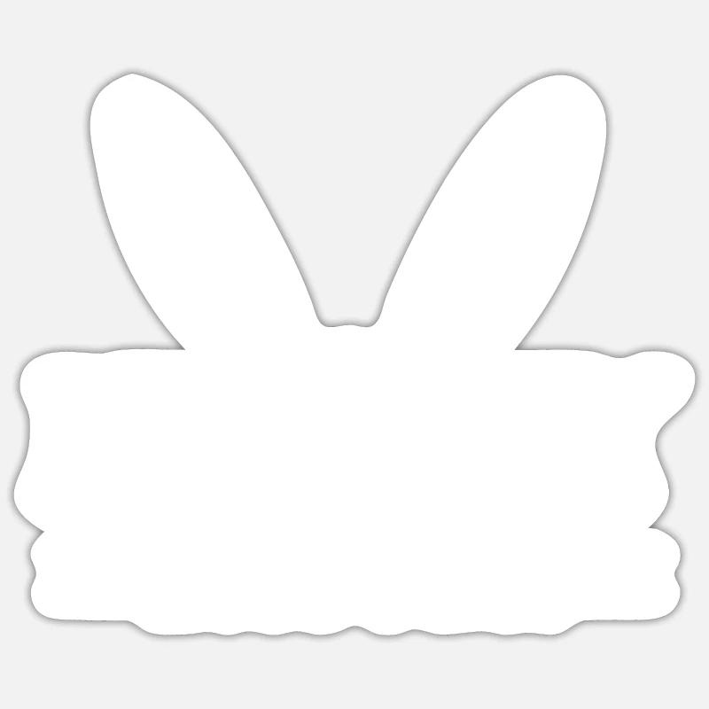 Happy Easter - Easter Bunny Rabbit Ears Sticker size S (10 x 10 cm)