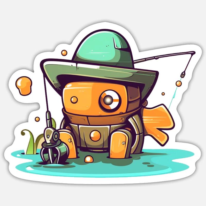 Sinful robot - Sticker size S (10 x 10 cm) - white matte