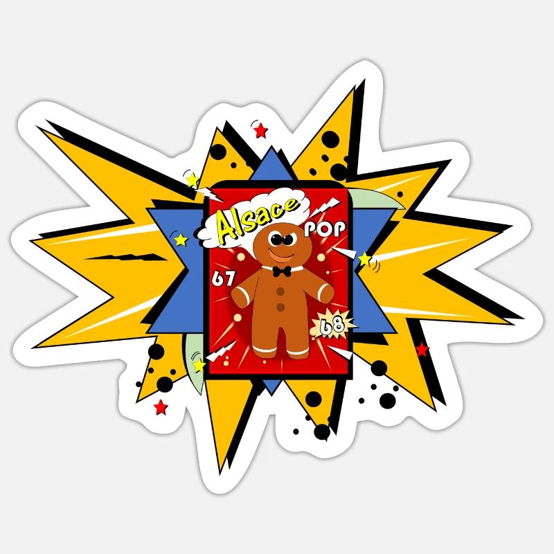 Alsace Pop ART Sticker size S (10 x 10 cm)