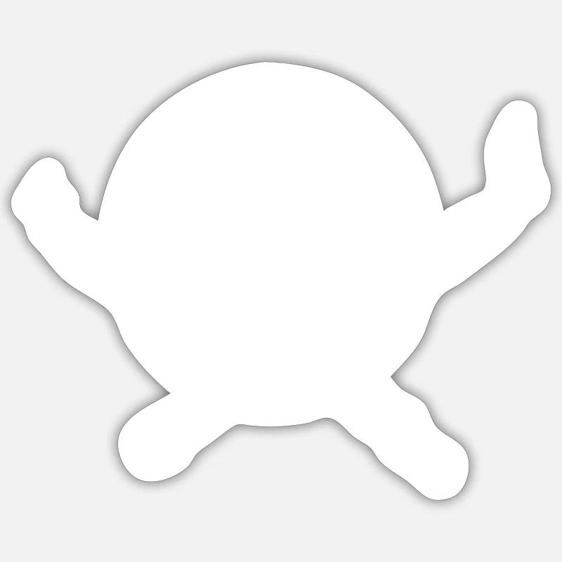 smile - Sticker Größe S (10 x 10 cm) - Mattweiß
