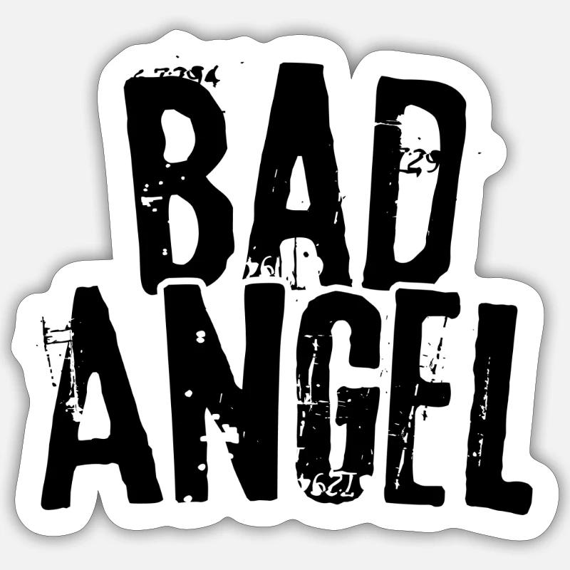 Mauvais ange - Sticker taille S (10 x 10 cm) - blanc mat