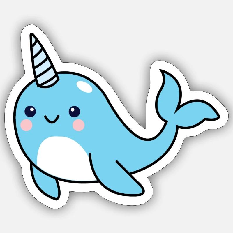 Nemo le narwal Sticker taille S (10 x 10 cm)