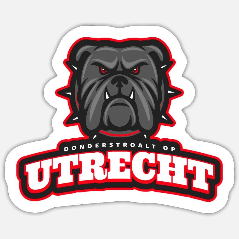 Utrecht, thunder straw on - Sticker size S (10 x 10 cm) - white matte