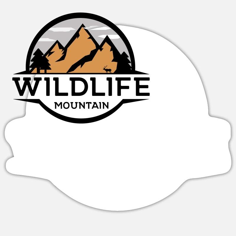Wildlife Mountain - Sticker Größe S (10 x 10 cm) - Mattweiß
