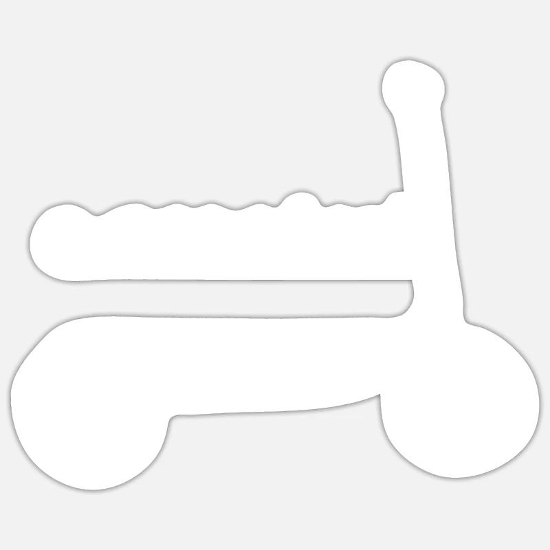 E-Scooter Scooter - Sticker taille S (10 x 10 cm) - blanc mat