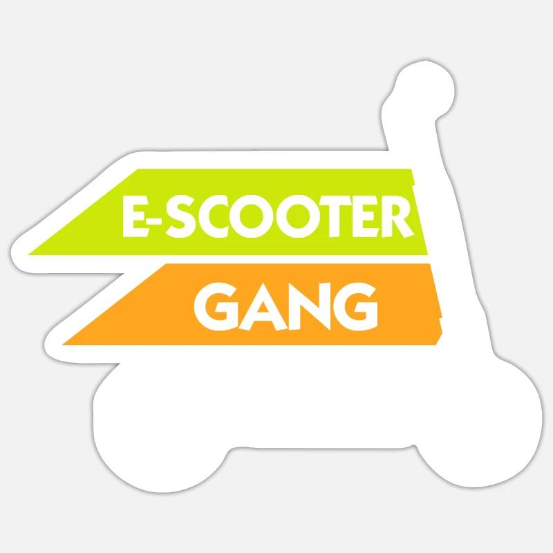 E-Scooter Roller - Sticker Größe S (10 x 10 cm) - Mattweiß