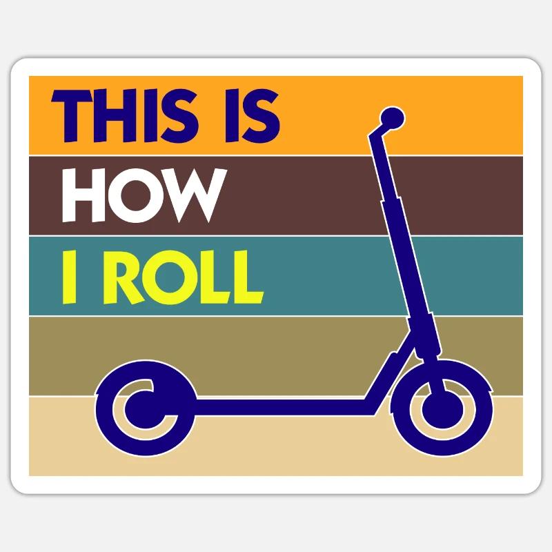 E-Scooter Roller Scooter Sticker Größe S (10 x 10 cm)