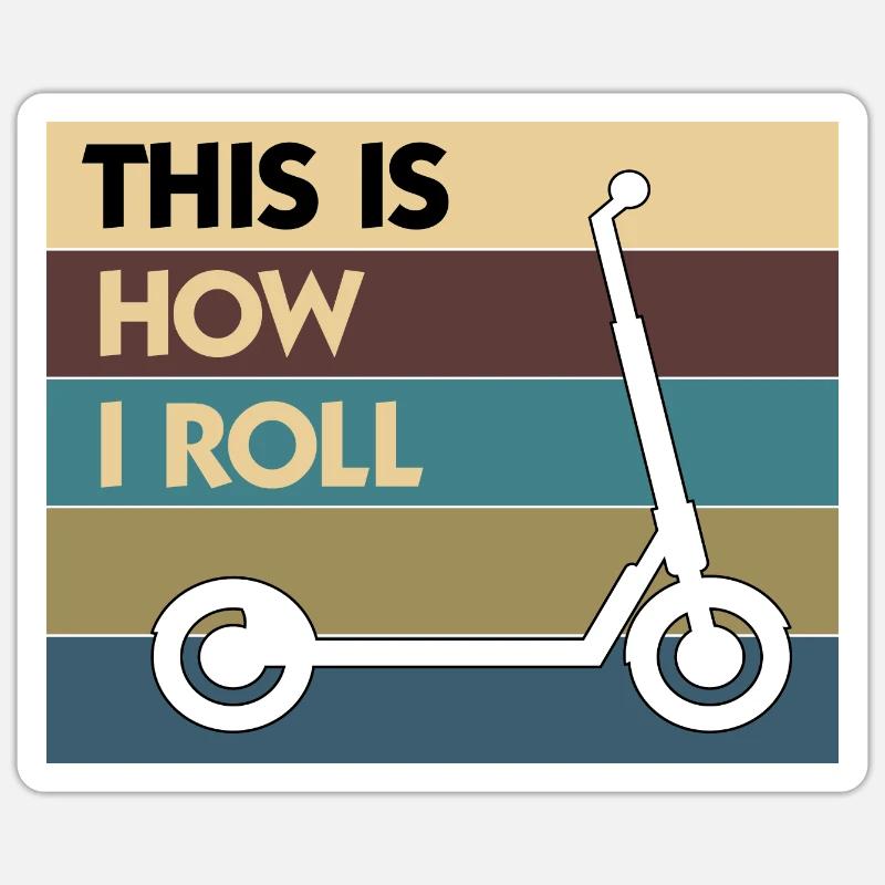 E-Scooter Roller Scooter Sticker Größe S (10 x 10 cm)
