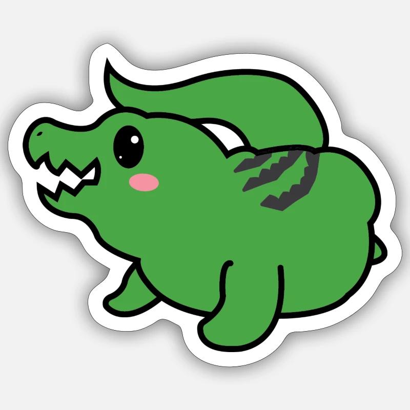Zeo der Krokodil Sticker Größe S (10 x 10 cm)