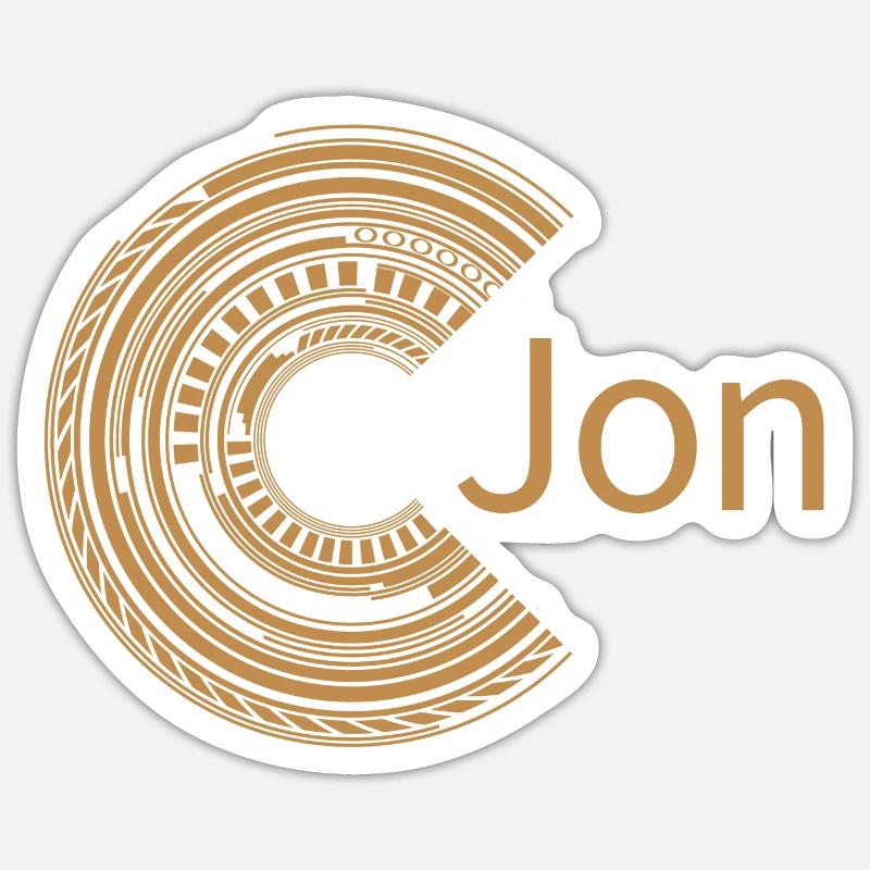 Pour Jon - Sticker taille S (10 x 10 cm) - blanc mat