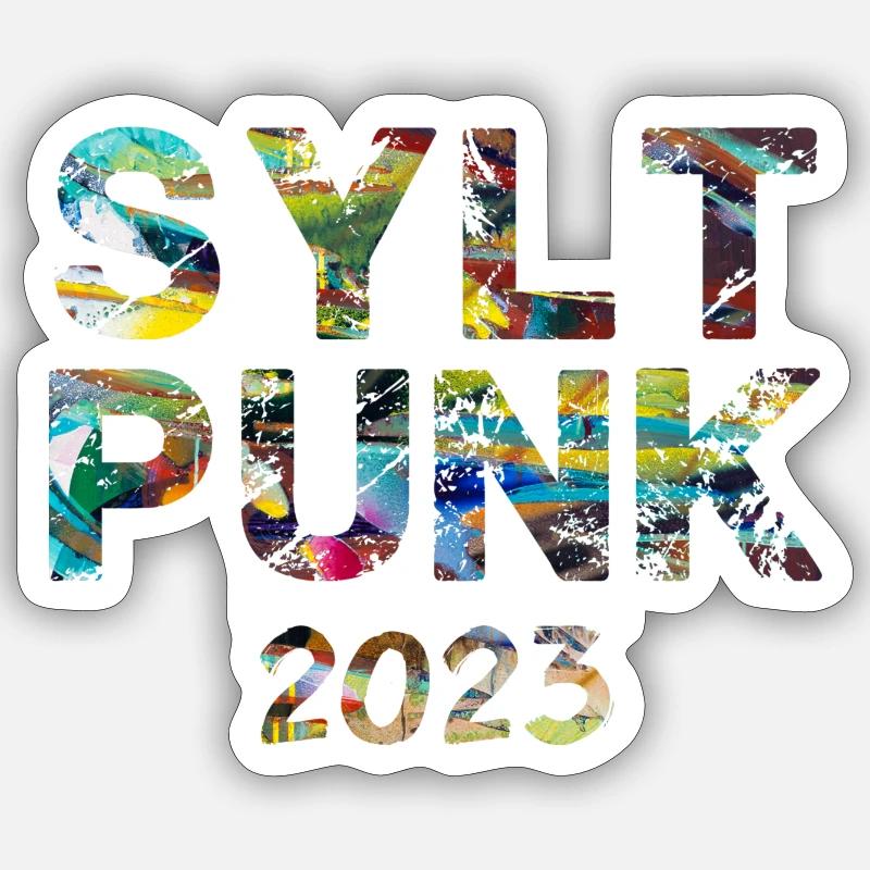 Sylt Punk,Punk,Punks,Sylt,Graffiti - Sticker taille S (10 x 10 cm) - blanc mat