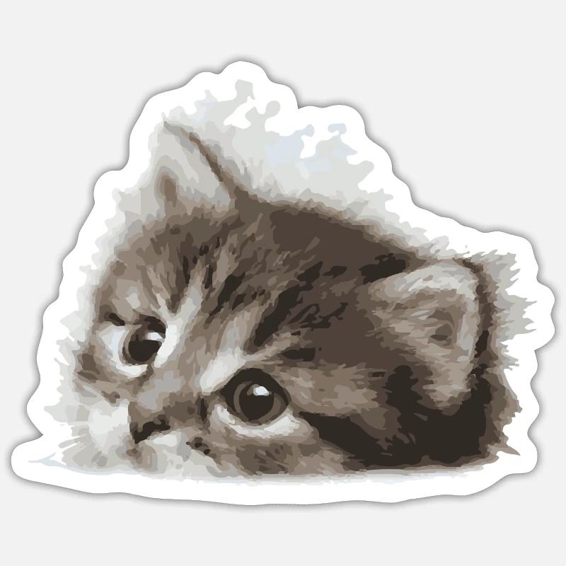 Bébé chat Sticker taille S (10 x 10 cm)
