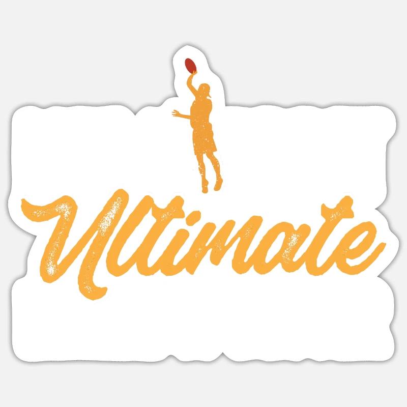 Ultimate Frisbee Throwing Disc - Sticker size S (10 x 10 cm) - white matte