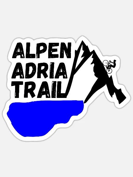 AlpenAdriaTrail - Sticker Größe S (10 x 10 cm) - Mattweiß