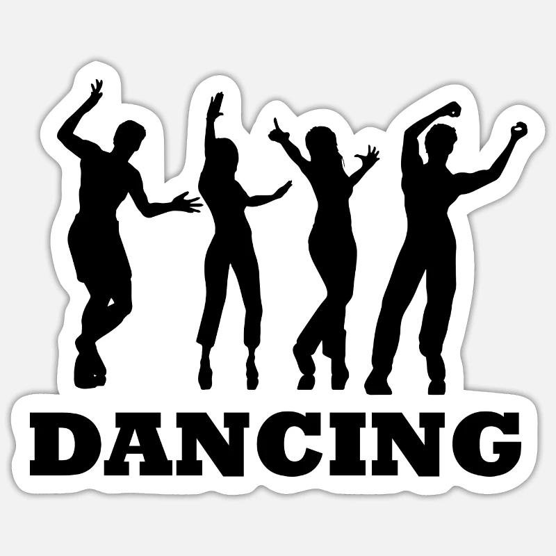 Dancing Dance Music - Sticker size S (10 x 10 cm) - white matte