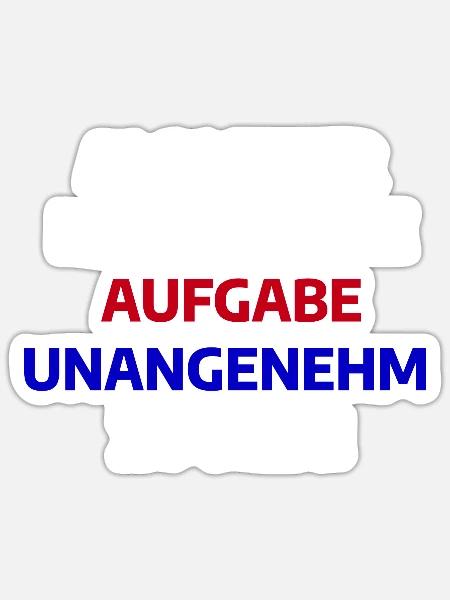 Vater Unangenehm lustiger Spruch - Sticker Größe S (10 x 10 cm) - Mattweiß