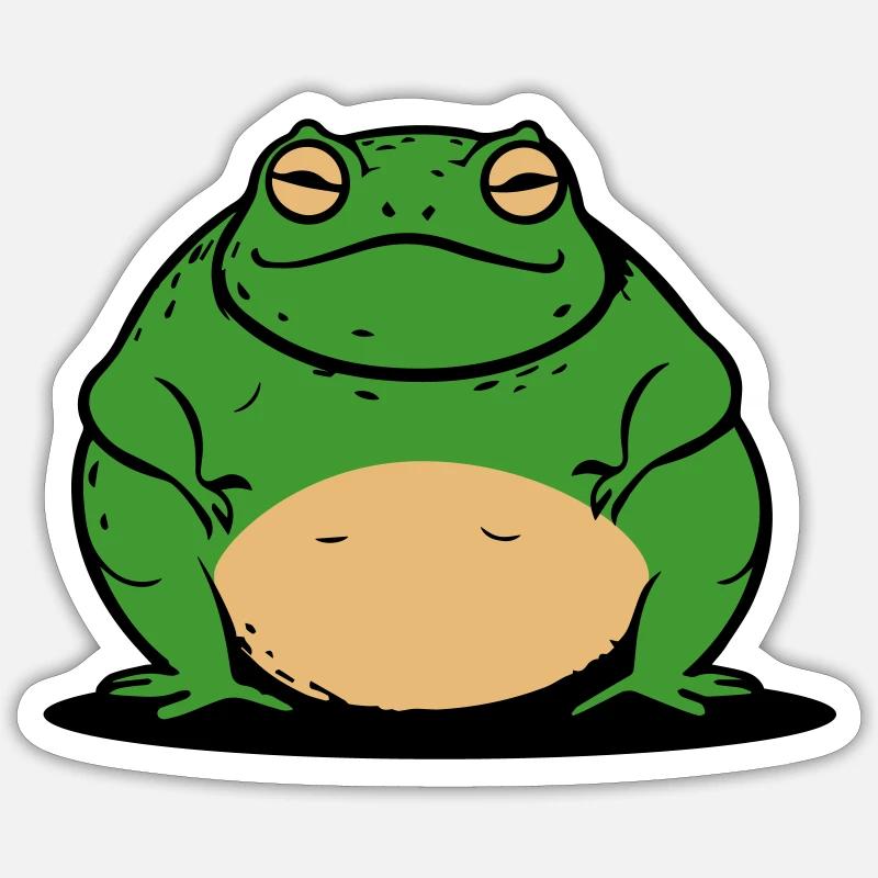 funny frog - Sticker size S (10 x 10 cm) - white matte