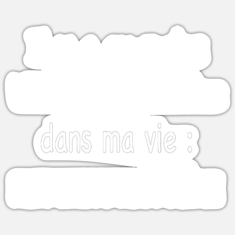 Vie positive - taux d'acloolémie - Sticker taille S (10 x 10 cm) - blanc mat