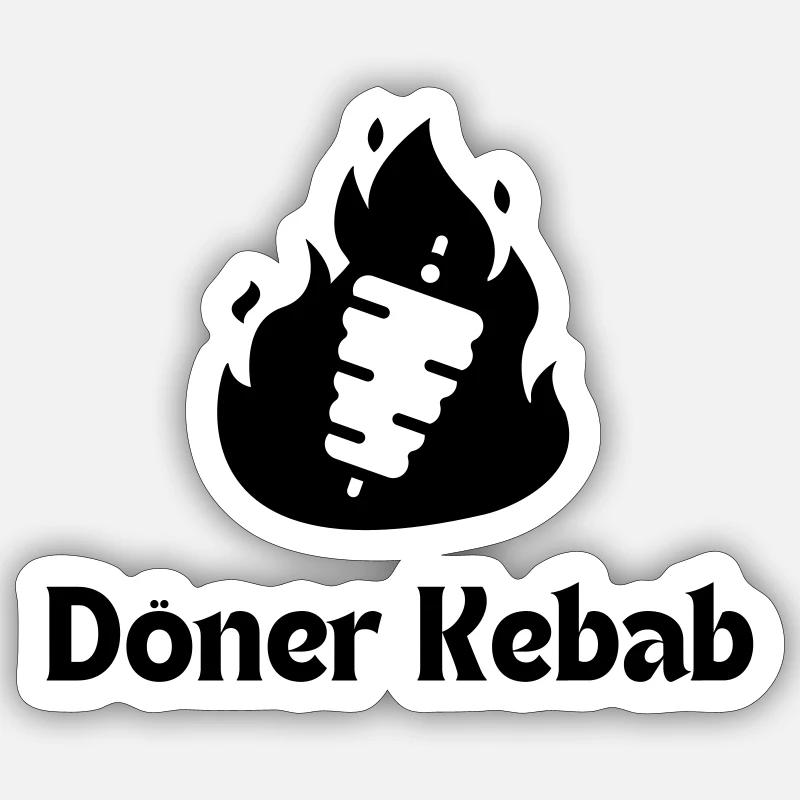 Döner Kebab Sticker Größe S (10 x 10 cm)