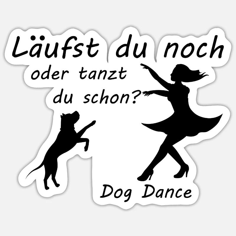 Dancing Dance Music - Sticker Größe S (10 x 10 cm) - Mattweiß