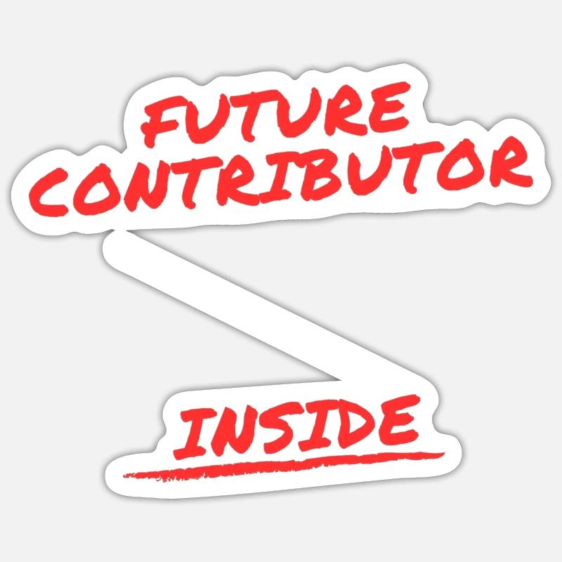 FUTURE CONTRIBUTOR INSIDE - Schwanger? - Sticker Größe S (10 x 10 cm) - Mattweiß