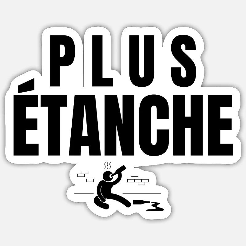 plus étanche - Sticker taille S (10 x 10 cm) - blanc mat