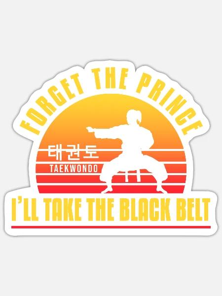 TKD Korean Martial Arts Tae Kwon - Sticker Größe S (10 x 10 cm) - Mattweiß