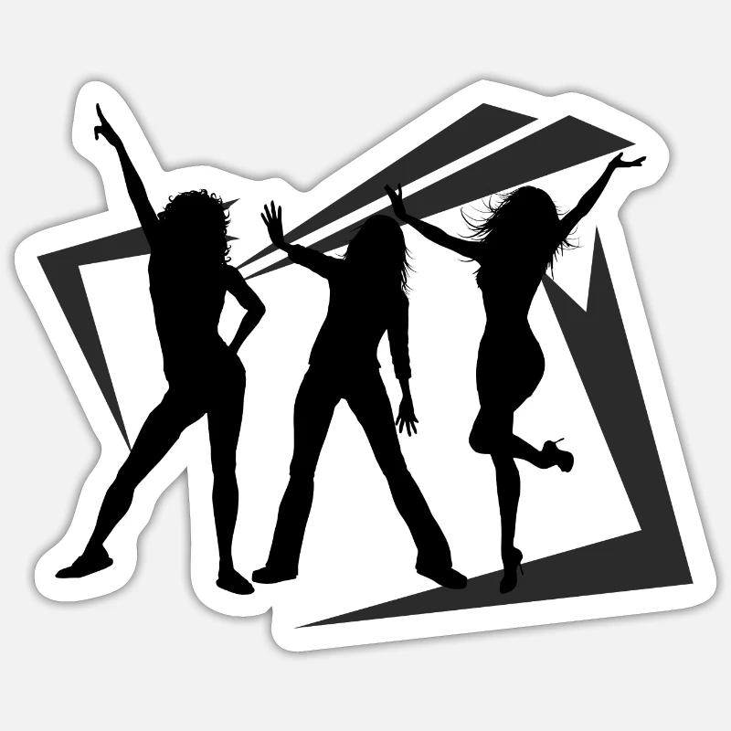 Dancing Dance Music - Sticker size S (10 x 10 cm) - white matte