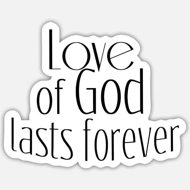 Amour de Dieu - Sticker taille S (10 x 10 cm) - blanc mat