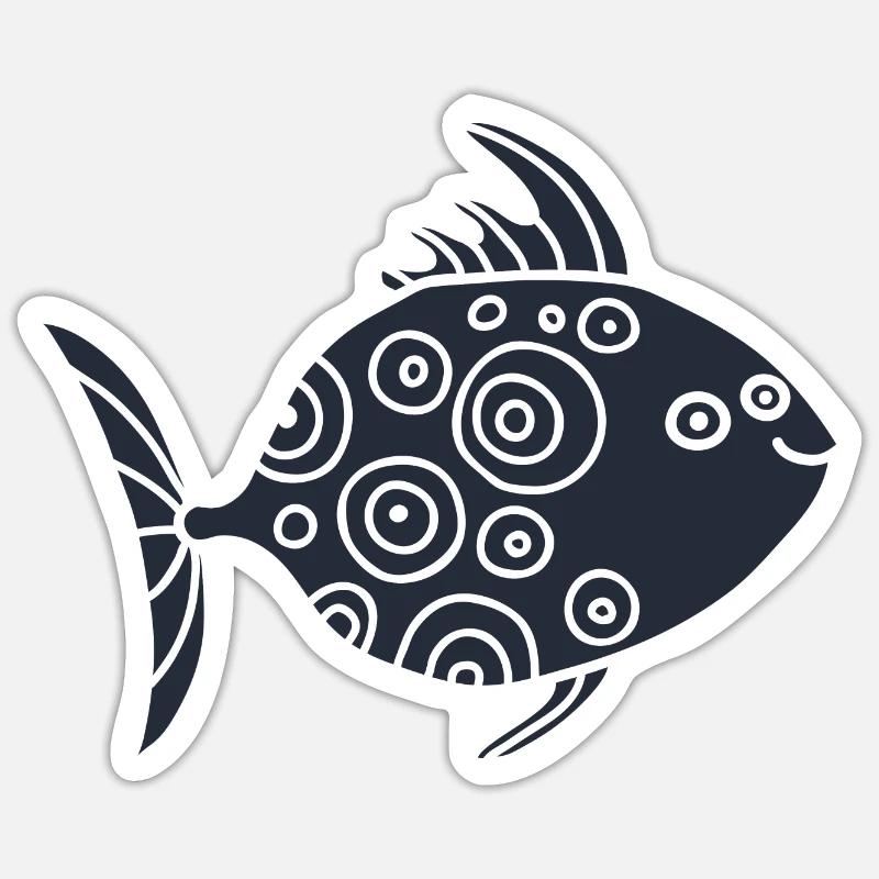 Meerestiere - Sticker Größe S (10 x 10 cm) - Mattweiß